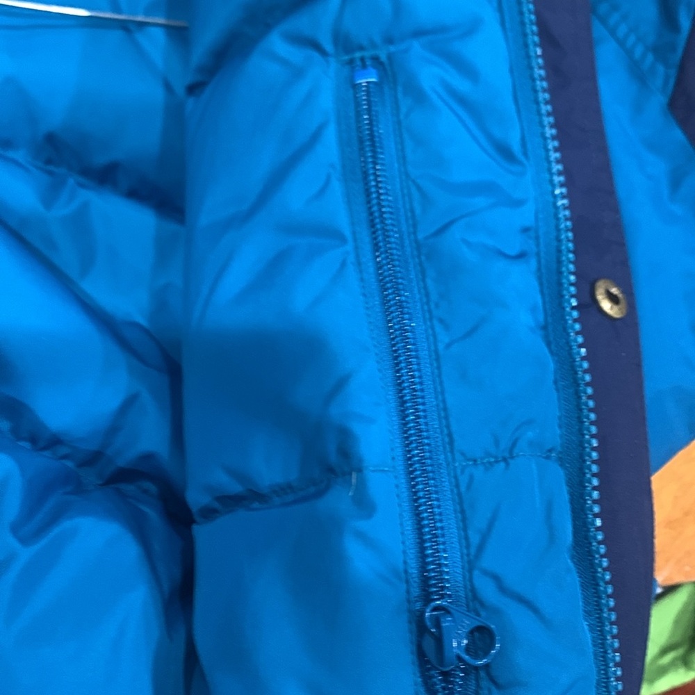 Columbia Boys Size 18/20 heavy down Winter Jacket Blue - Picture 4 of 12